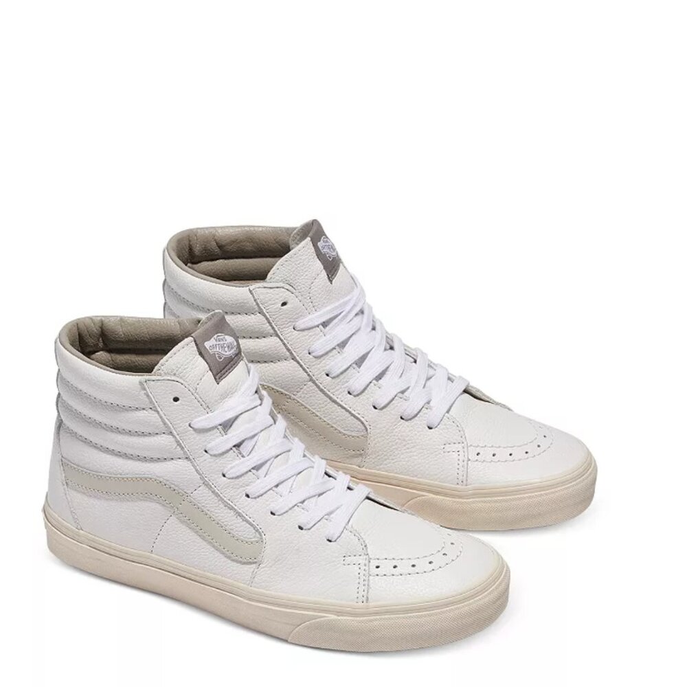 White Vans Women's Sk8 Hi High Top Sneakers | Size 9.5
